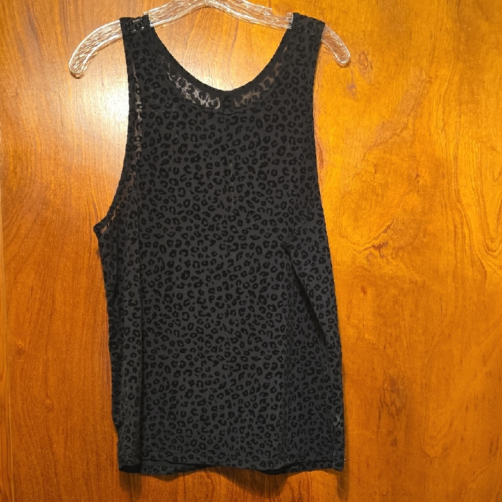 ZYIA Black Leopard Print Tank Top